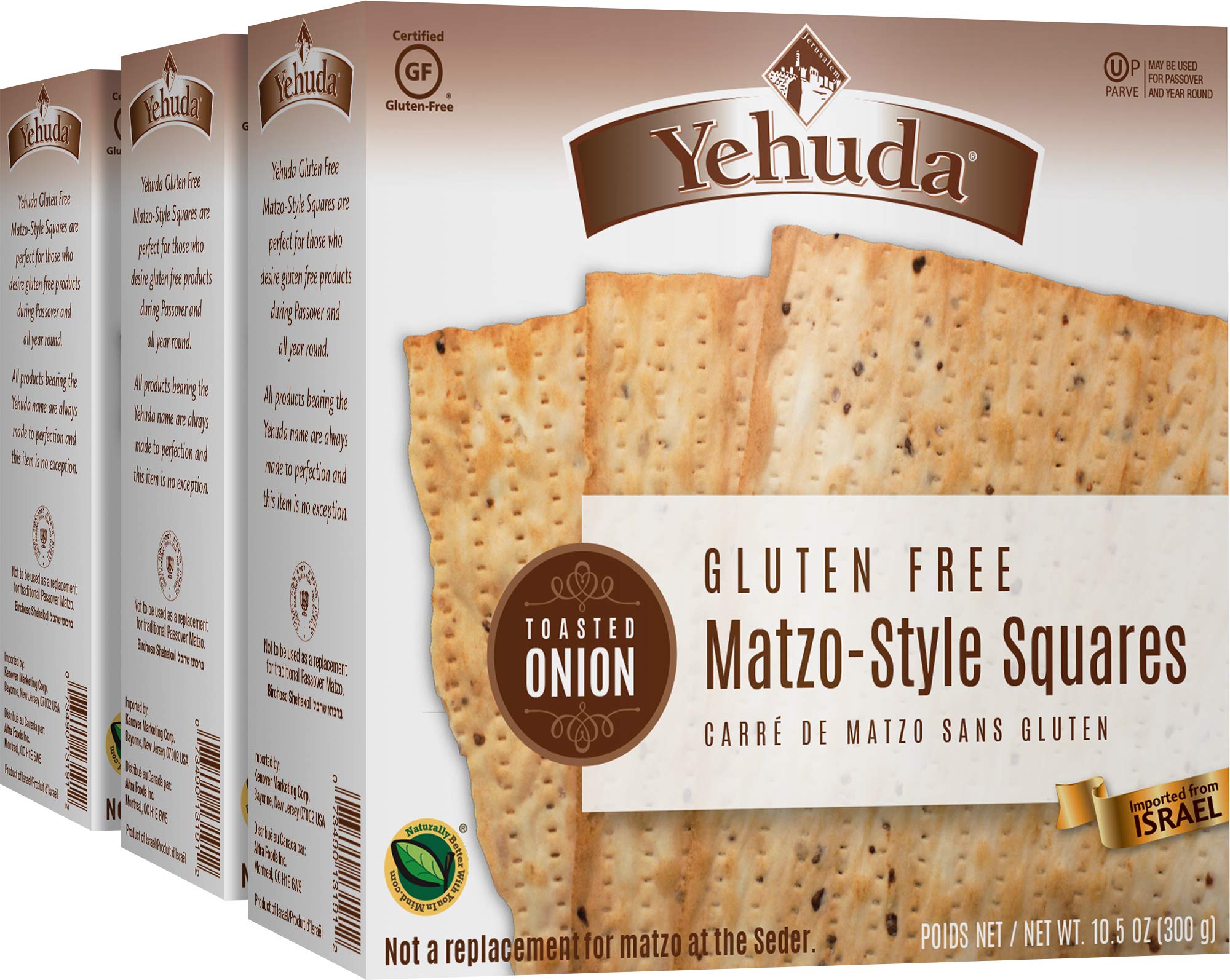 Amazon.com: Yehuda Gluten-Free Matzo Squares Toasted Onion, 10.5